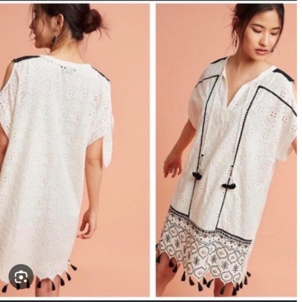 Anthropologie Hemant & Nandita Aditya Eyelet Dress M